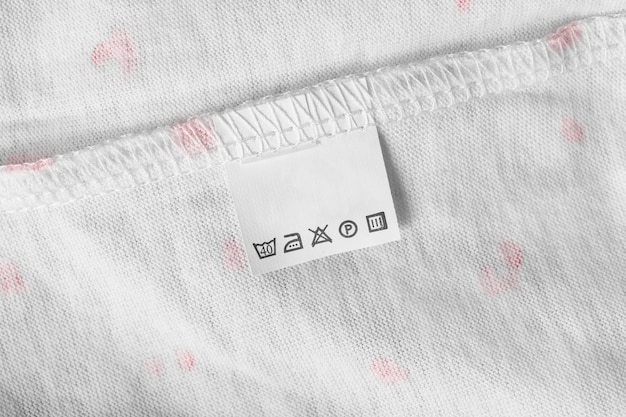 Premium Photo | Care clothes label