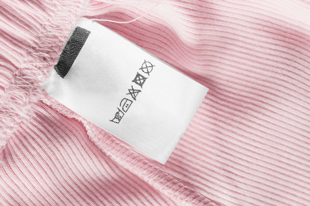 Care clothing label