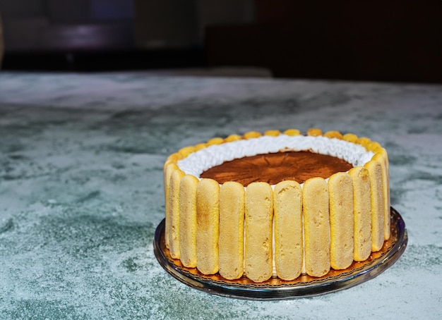 A carefully crafted arrangement of sweets on a dessert