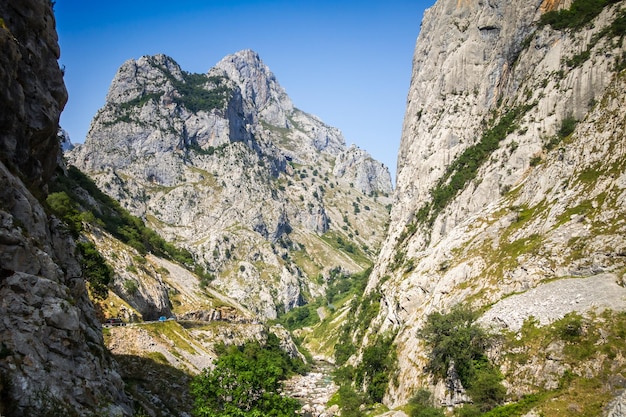 Cares trail ruta del Cares in Picos de Europa Asturias Spanje