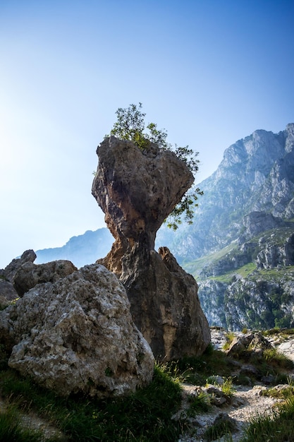 Cares trail ruta del Cares in Picos de Europa Asturias Spain