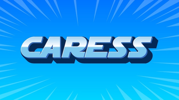 Caress 3D Blue Text