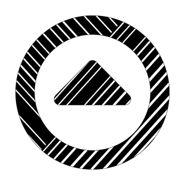 caret circle up icon black white diagonal lines