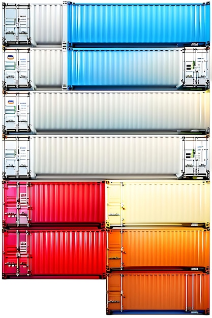 Cargo container isolated on white background