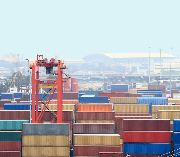 Cargo containers at the dock