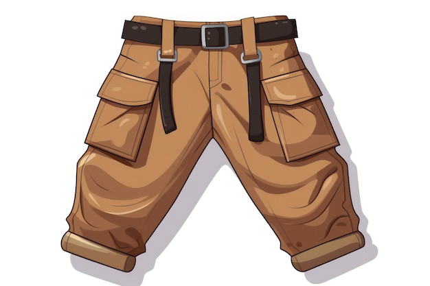 Cargo pants icon on white background