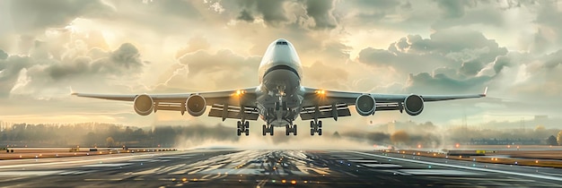 A cargo plane takes off from a runway deliver urgent supplies to distant destinations