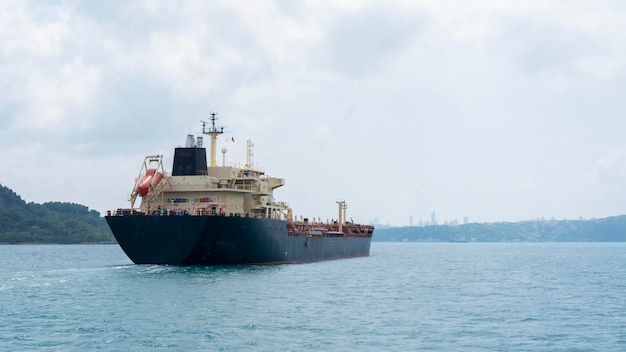 Cargo ship on the sea