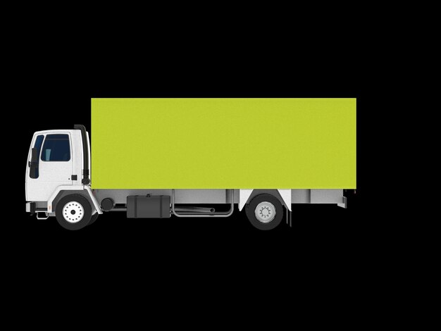 Грузовой фургон Доставка Изолированная 3d иллюстрация
