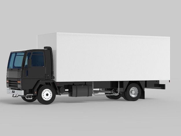 Photo cargo van delivery truck isolated 3d illustration