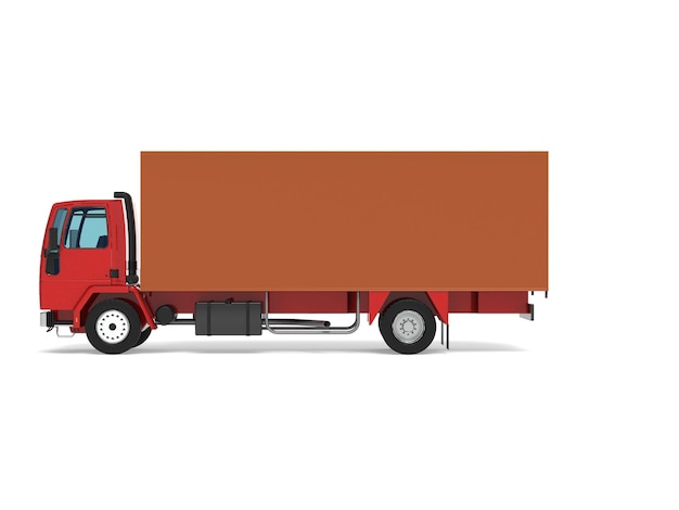 cargo van delivery truck isolated 3d illustration