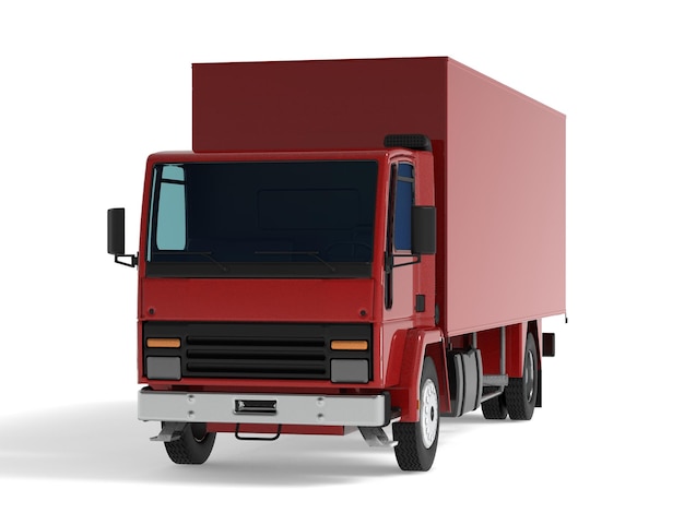 Cargo van Delivery Truck Isolated 3d illustration
