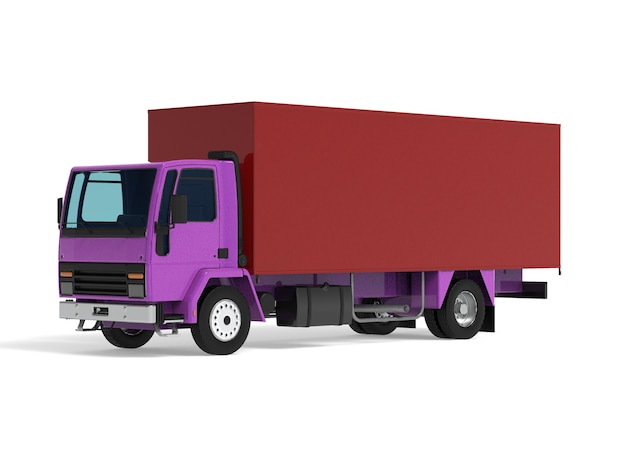 Cargo van Delivery Truck Isolated 3d illustration