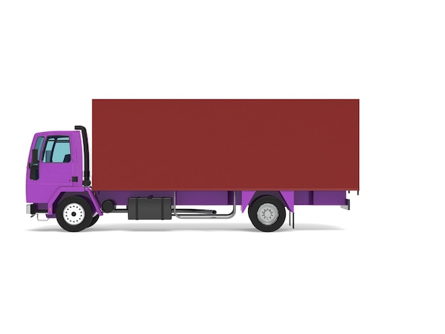 Cargo van Delivery Truck Isolated 3d illustration