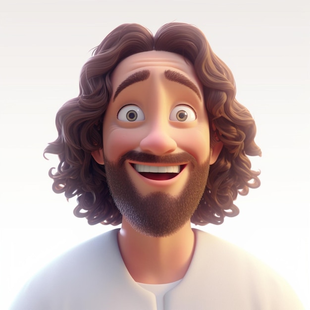 Caricatura de Jesus divertida 3d cartoon jesus christ religion iglesia espiritual funny