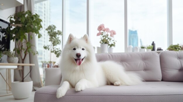 Caring for a Samoyed in a modern home