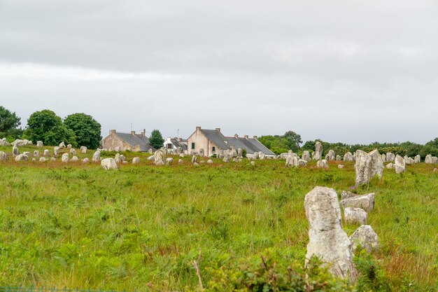 Photo carnac stones in brittany