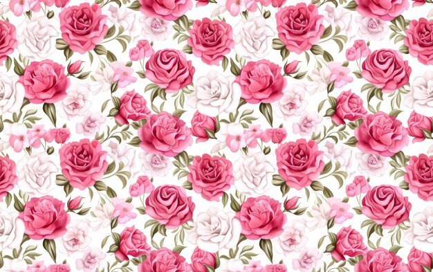 Photo carnation watercolor seamless pattern background