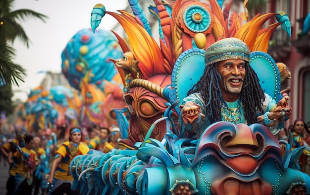 Carnaval Extravaganza met levendige parade drijft generatieve AI