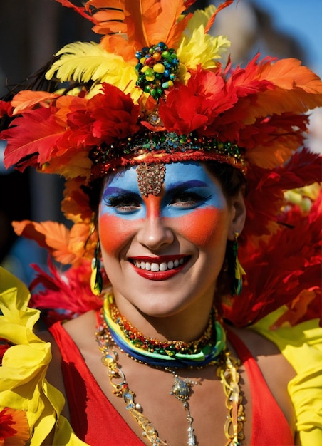 Photo carnaval murgas de uruguay maquillajes artsticos arlequines tambores bombo redoblante platill