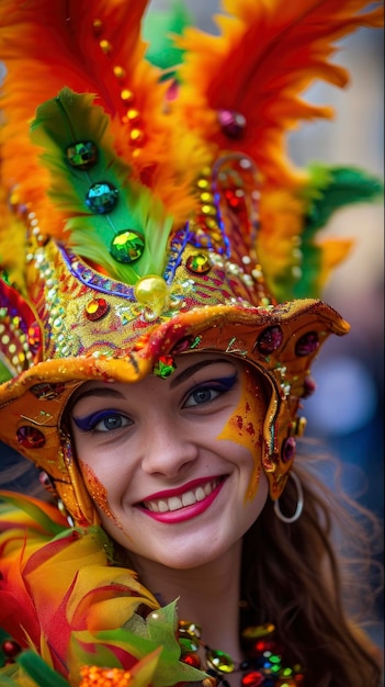 Carnaval professionele foto scherpe focus feestelijke achtergrond groetkaart