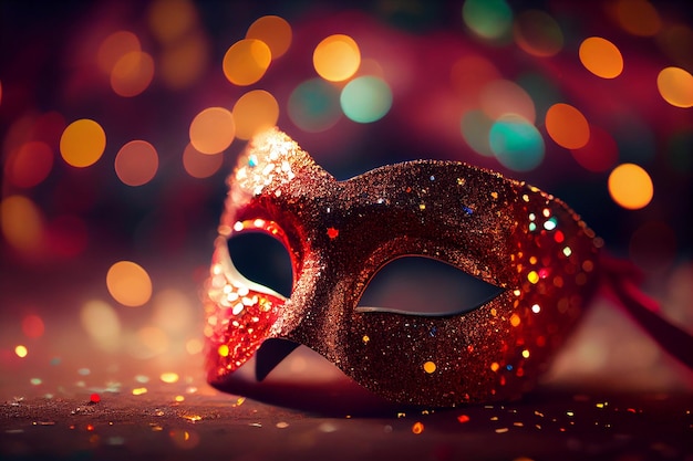 Carnaval Venetiaans masker generatieve ai
