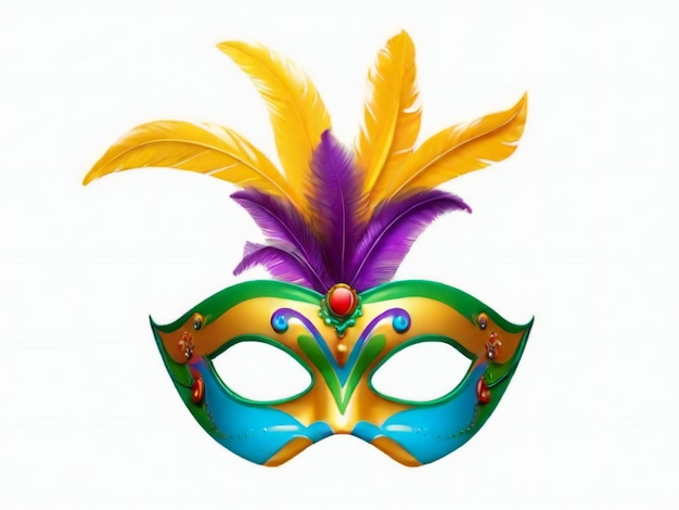 Foto carnavalmasker confetti mardi gras achtergrond beste kwaliteit hyper realistische behang beeld sjabloon