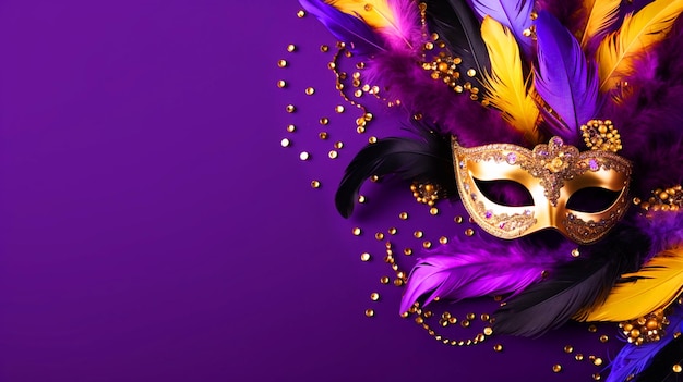 Carnival background with carnival mask