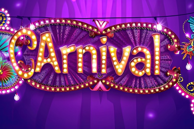 Photo carnival banner logo text illustration