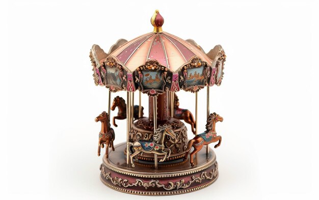 Carnival Carousel Music Box Delight op een witte achtergrond