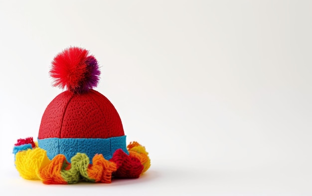 Carnival Clown Hat On White Background