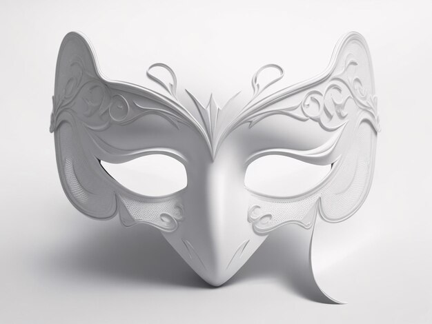 Foto maschera colorata di carnevale su sfondo bianco