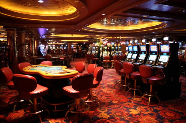 Carnival conquest cruise ship exploring the extravagant casino interior