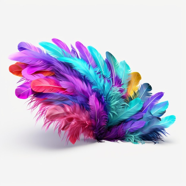 Carnival Festivals Day Mask Feather On White Background