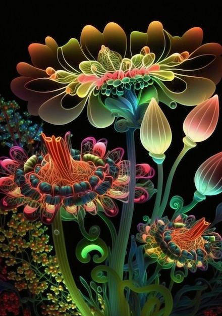 Carnival glass flower garden.