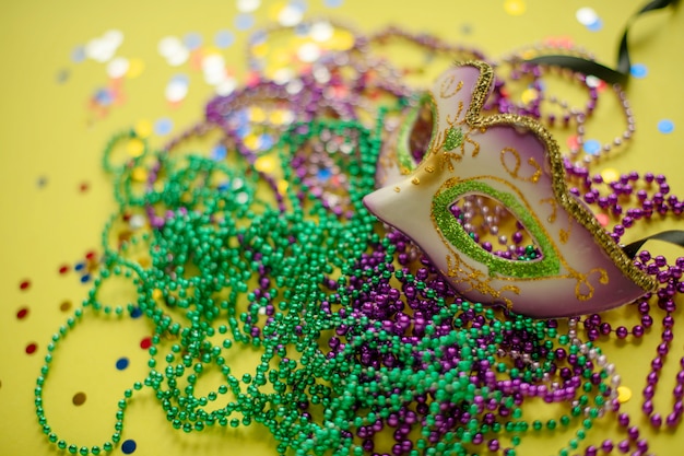 Photo carnival or mardi gras composition