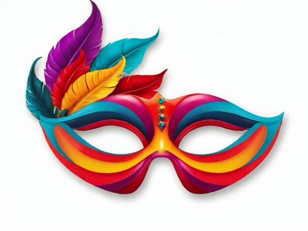 Photo carnival mask confetti mardi gras background best quality hyper realistic wallpaper image template