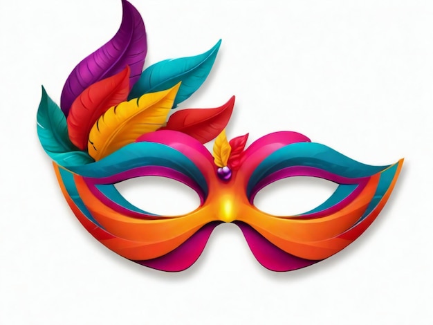 Carnival mask confetti mardi gras background best quality hyper realistic wallpaper image template
