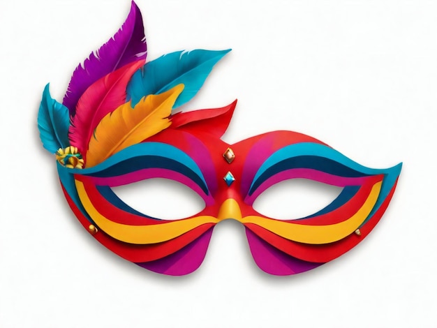 Photo carnival mask confetti mardi gras background best quality hyper realistic wallpaper image template