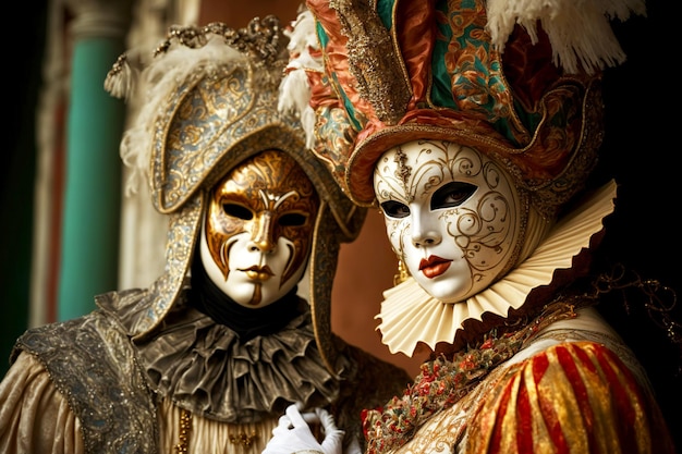 ヴェネツィアのお祝いパーティーのカーニバル マスク衣装