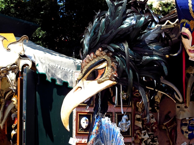 The carnival mask in Venice Italy