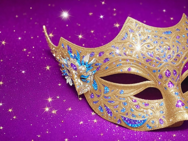 carnival mask with glitter