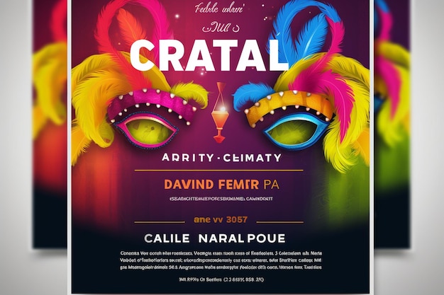 Photo carnival party flyer