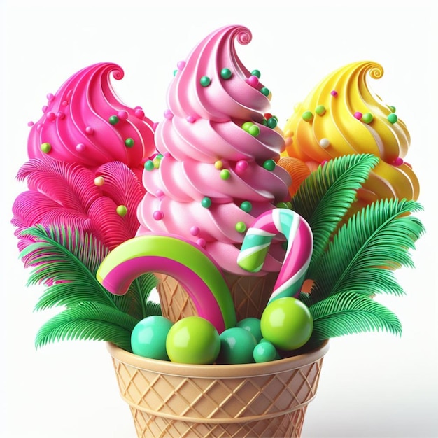 Carnival rich dessert ice cream sweets decor