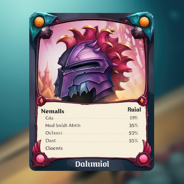 Carnivalthemed Dungeons and Dragons Item Card A Minimalistic Mockup