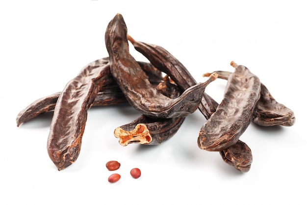 Carob fruit and seeds