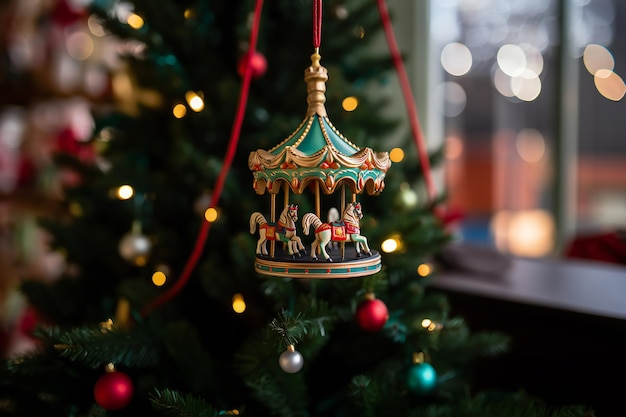 クリスマスツリーのためのカルーセル装飾