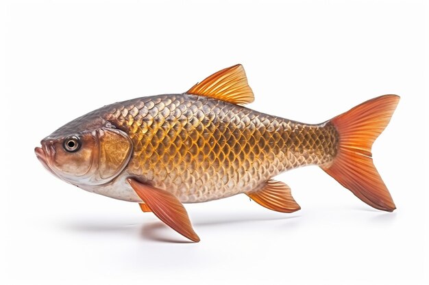 Carp fish isolated on white background