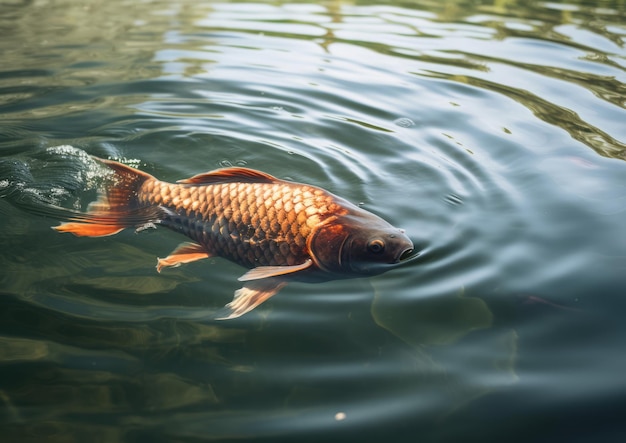 A carp is an oily freshwater fish