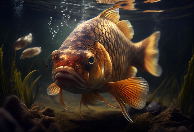 Carp under water image fish photography under water photography